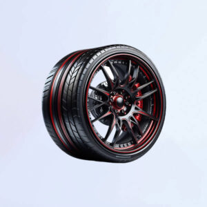 Tire Red Black